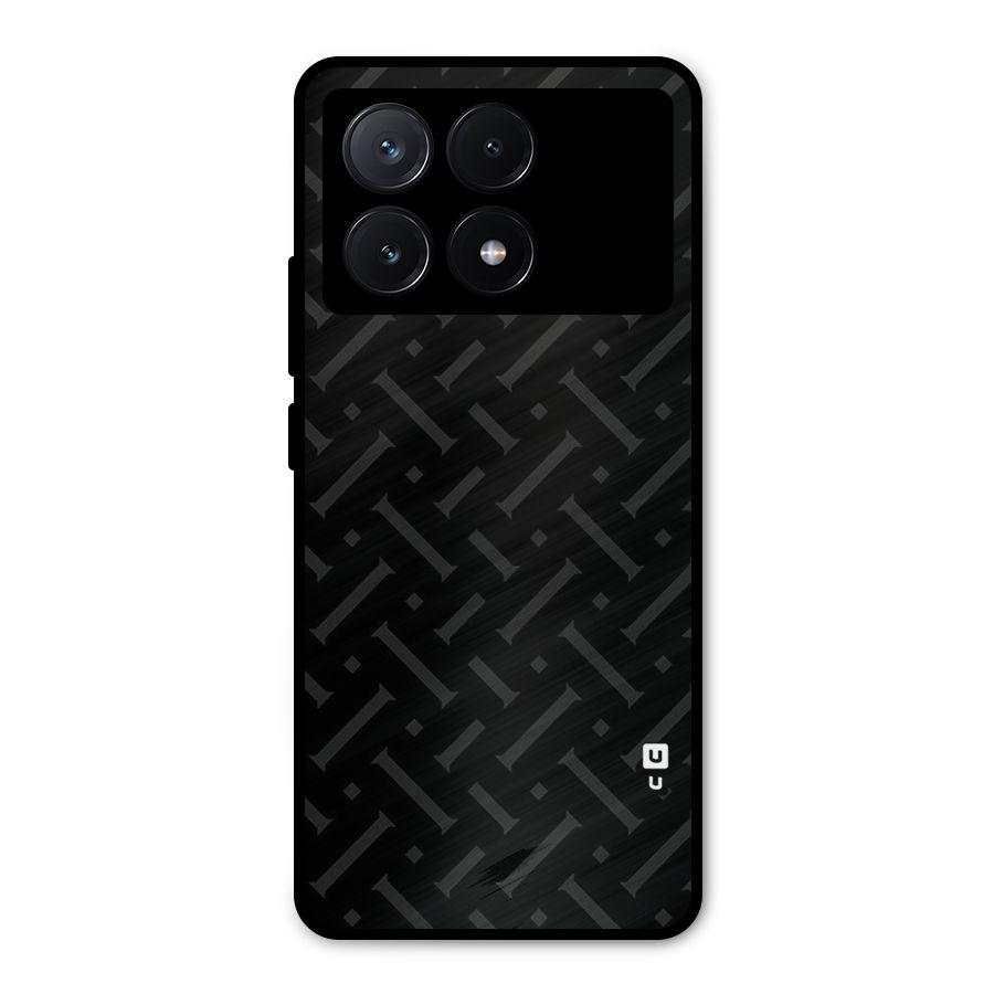 Classic Pipes Pattern Metal Back Case for Poco X6 Pro