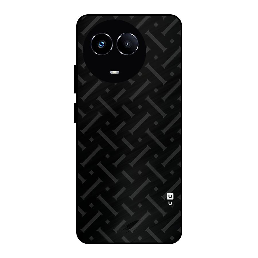 Classic Pipes Pattern Metal Back Case for Realme 11X