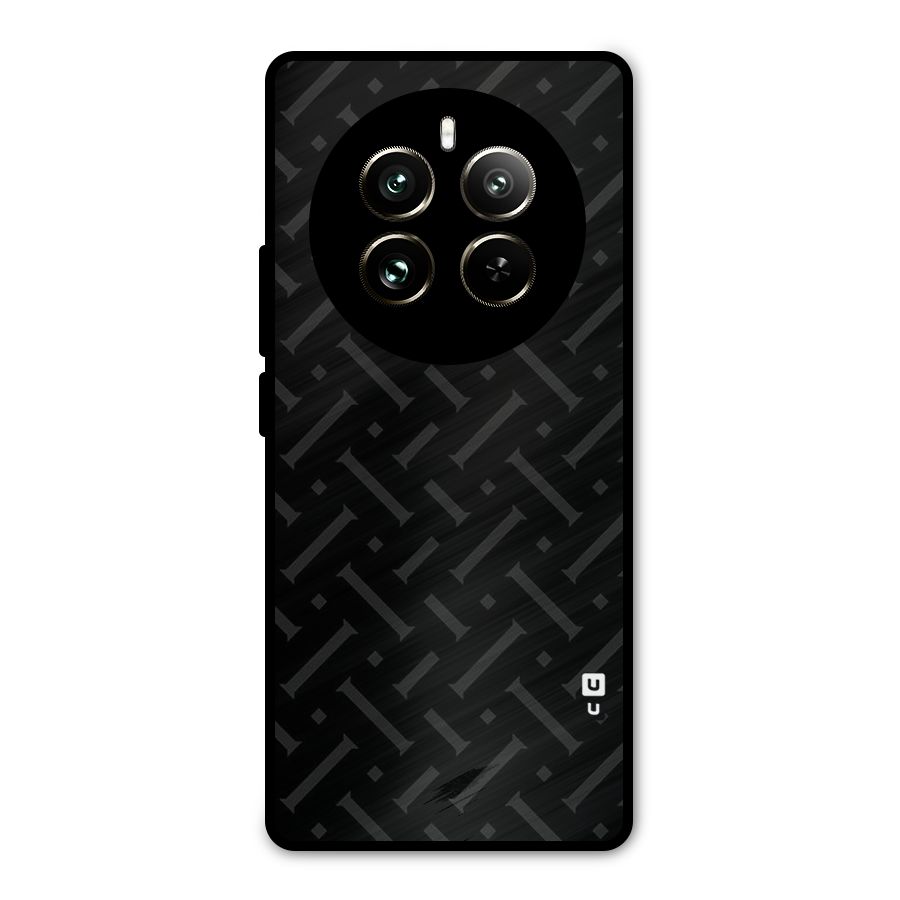 Classic Pipes Pattern Metal Back Case for Realme 12 Pro