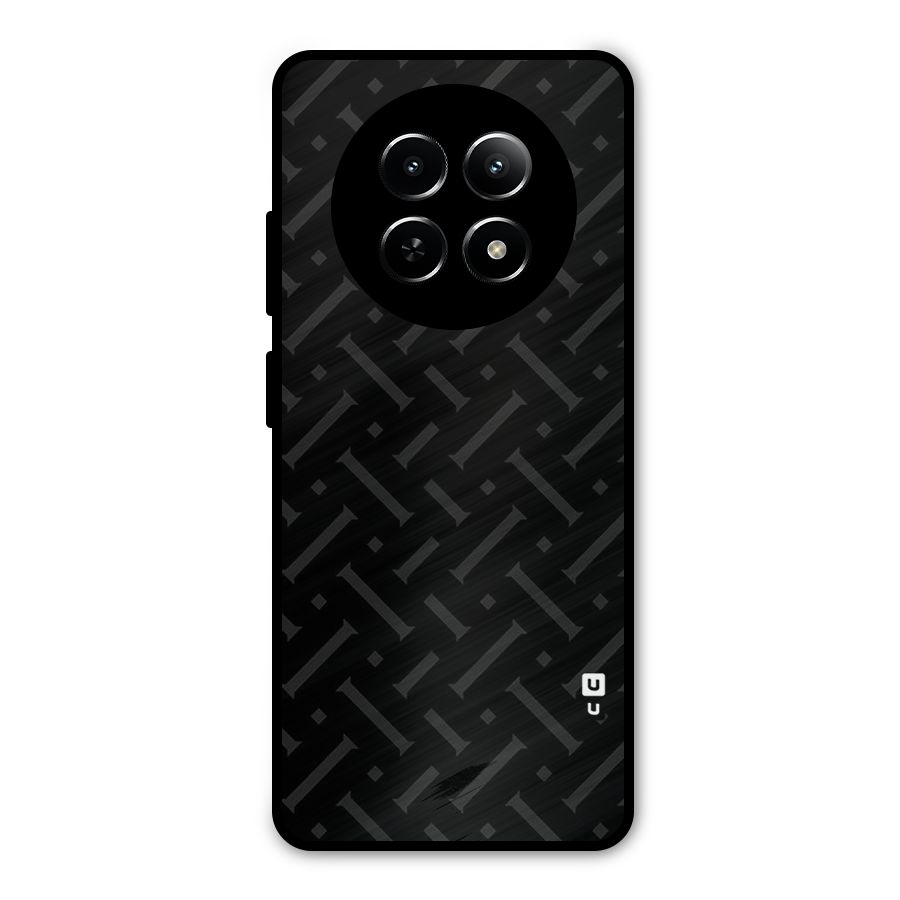 Classic Pipes Pattern Metal Back Case for Realme 12x 5G