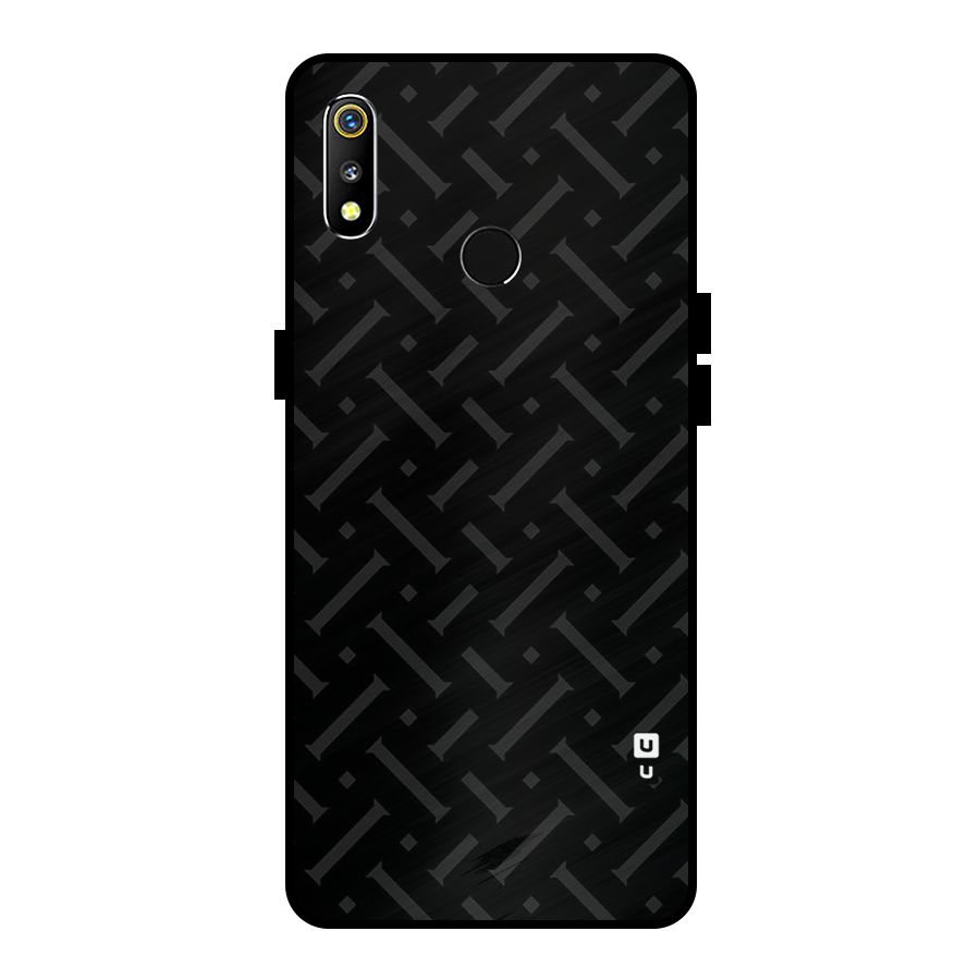 Classic Pipes Pattern Metal Back Case for Realme 3i