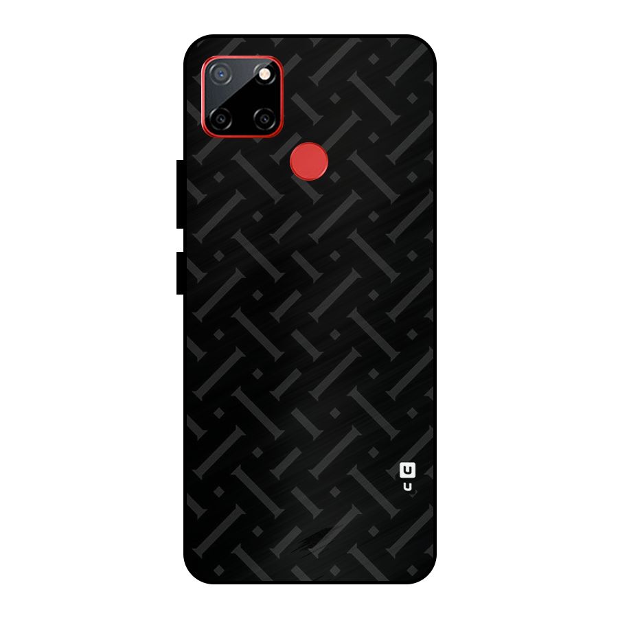 Classic Pipes Pattern Metal Back Case for Realme C12