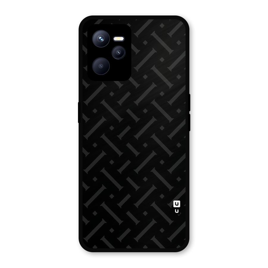 Classic Pipes Pattern Metal Back Case for Realme C35