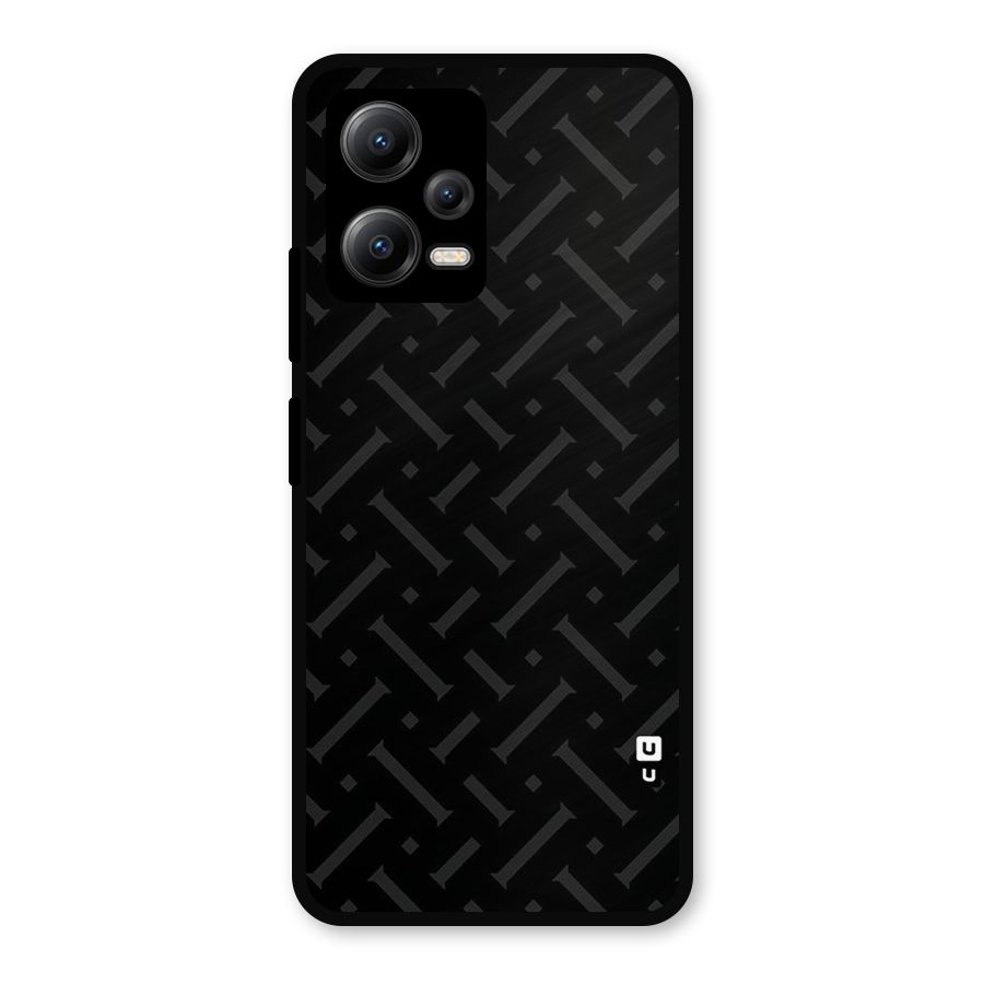 Classic Pipes Pattern Metal Back Case for Redmi Note 12 5G
