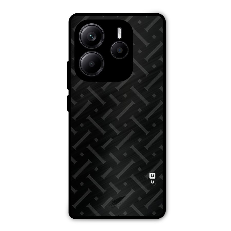 Classic Pipes Pattern Metal Back Case for Redmi Note 14 5G