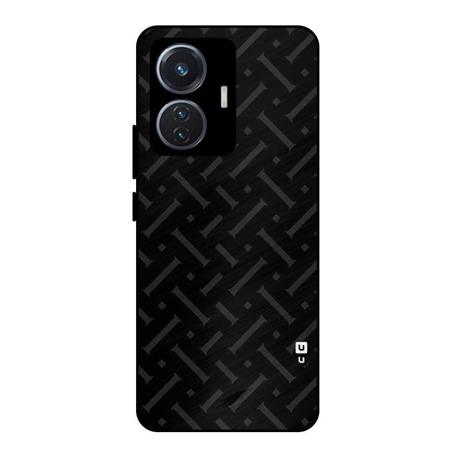 Classic Pipes Pattern Metal Back Case for Vivo T1 44W