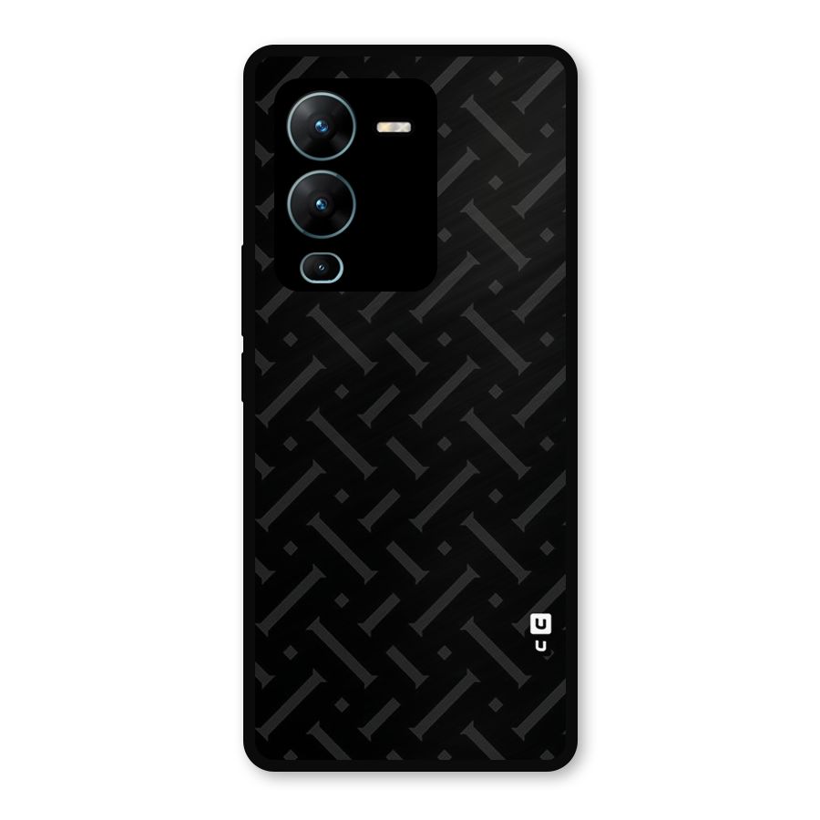 Classic Pipes Pattern Metal Back Case for Vivo V25 Pro