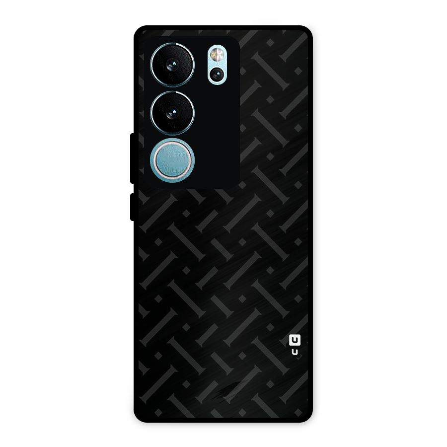 Classic Pipes Pattern Metal Back Case for Vivo V29 Pro