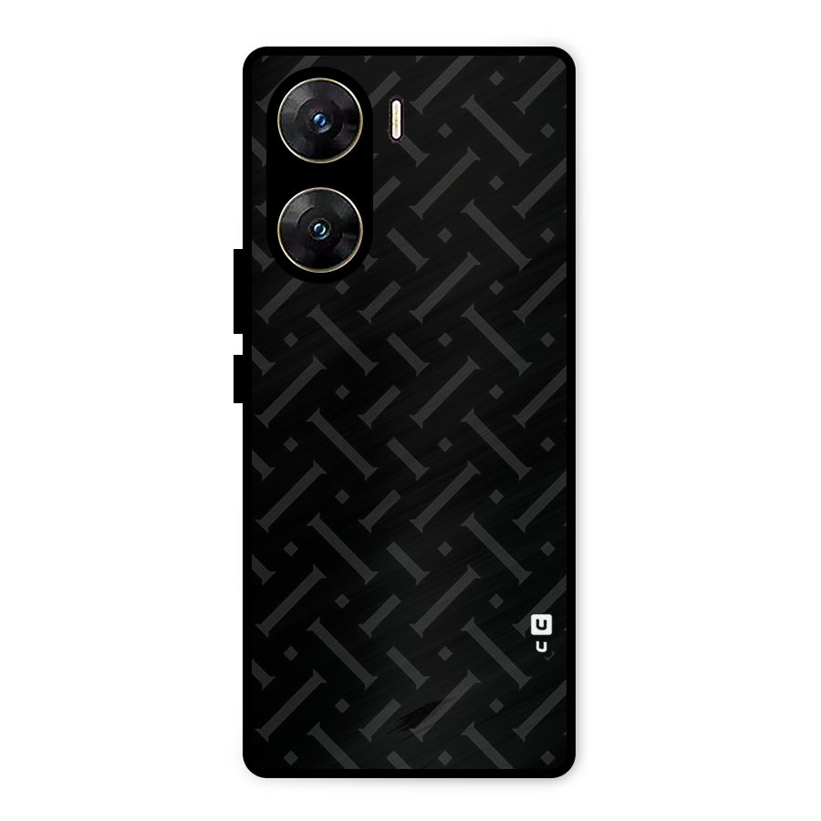 Classic Pipes Pattern Metal Back Case for Vivo V29e