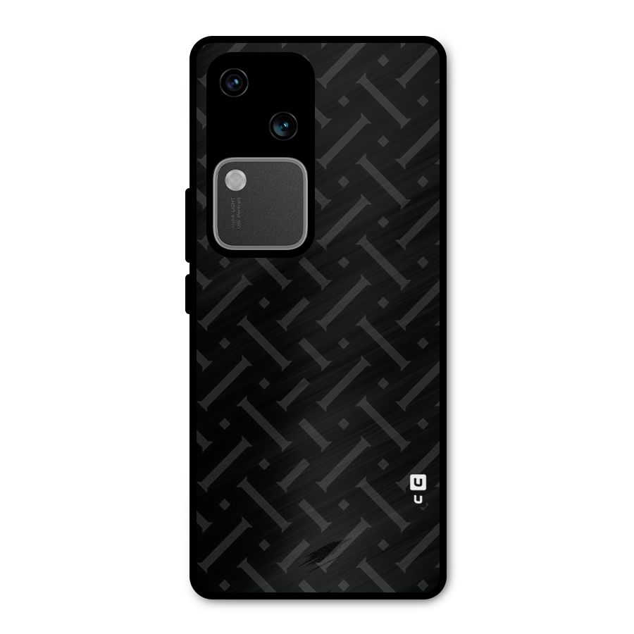 Classic Pipes Pattern Metal Back Case for Vivo V30 Pro