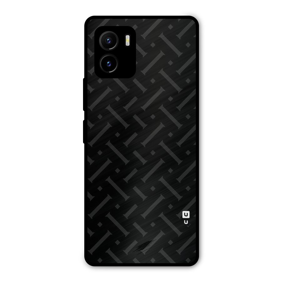 Classic Pipes Pattern Metal Back Case for Vivo Y15s