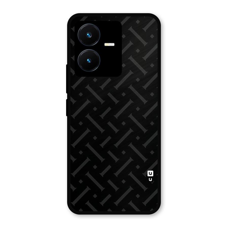 Classic Pipes Pattern Metal Back Case for Vivo Y22s