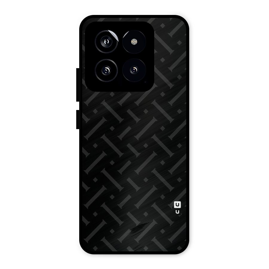 Classic Pipes Pattern Metal Back Case for Xiaomi 14