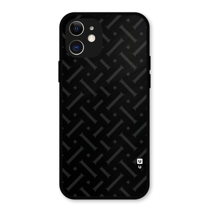 Classic Pipes Pattern Metal Back Case for iPhone 12
