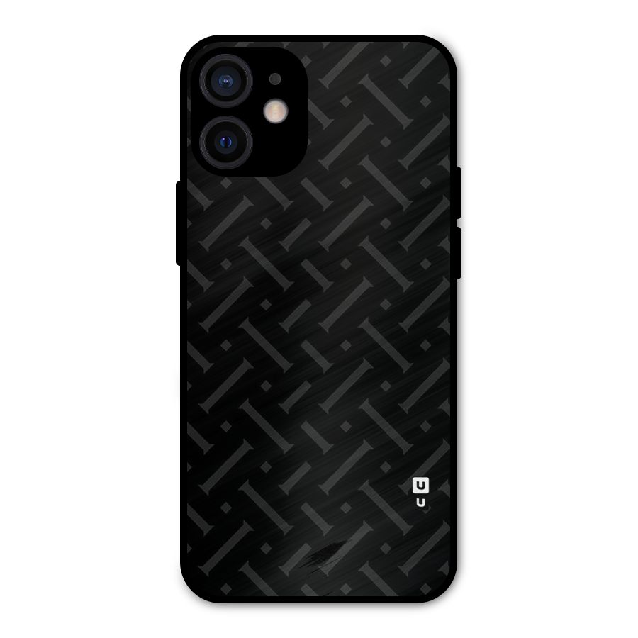 Classic Pipes Pattern Metal Back Case for iPhone 12 Mini
