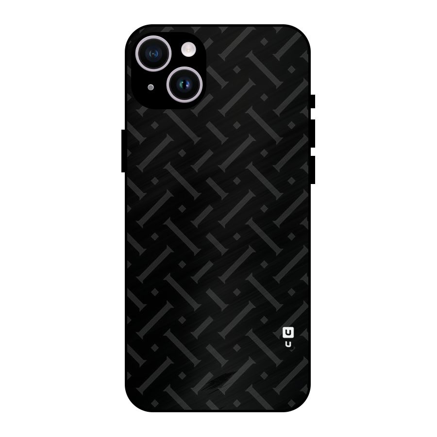 Classic Pipes Pattern Metal Back Case for iPhone 14 Plus