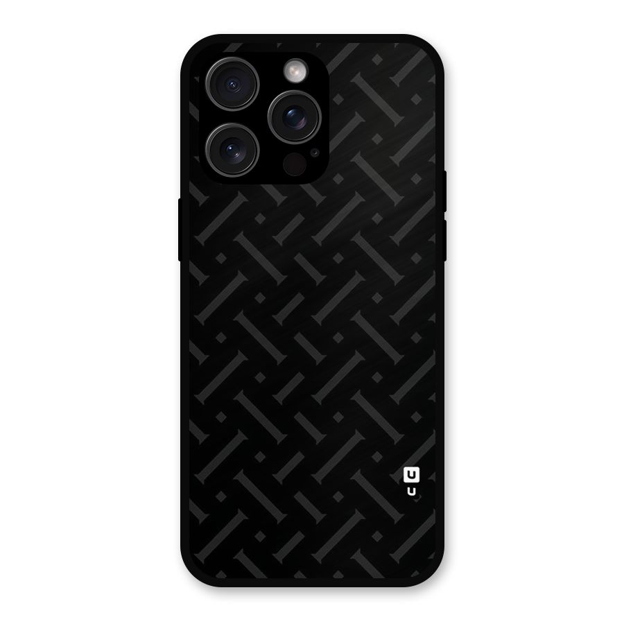 Classic Pipes Pattern Metal Back Case for iPhone 15 Pro Max