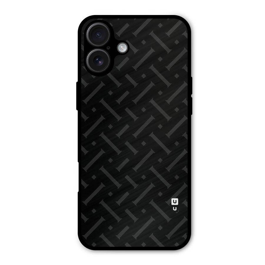 Classic Pipes Pattern Metal Back Case for iPhone 16 Plus