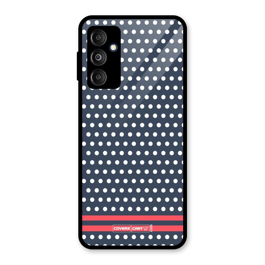 Classic Polka Dots Glass Back Case for Galaxy M14 5G