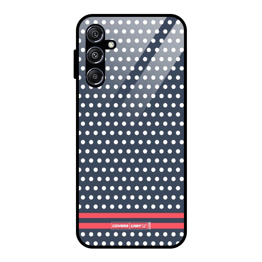 Classic Polka Dots Glass Back Case for Galaxy M34 5G