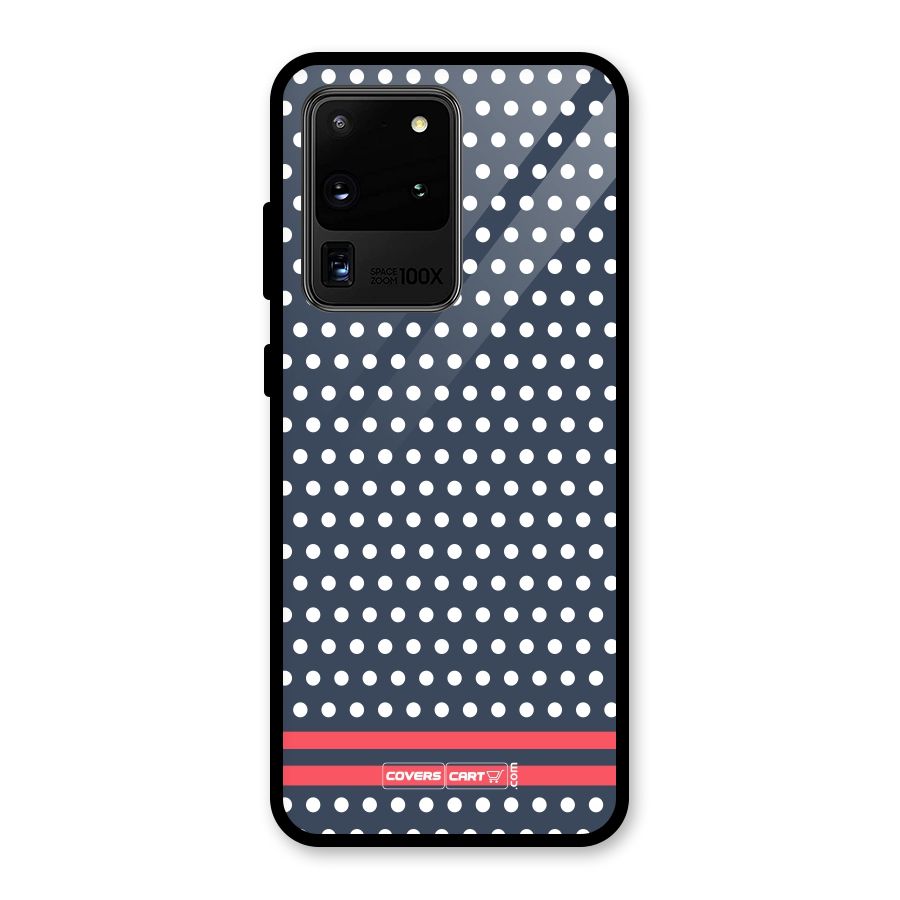 Classic Polka Dots Glass Back Case for Galaxy S20 Ultra