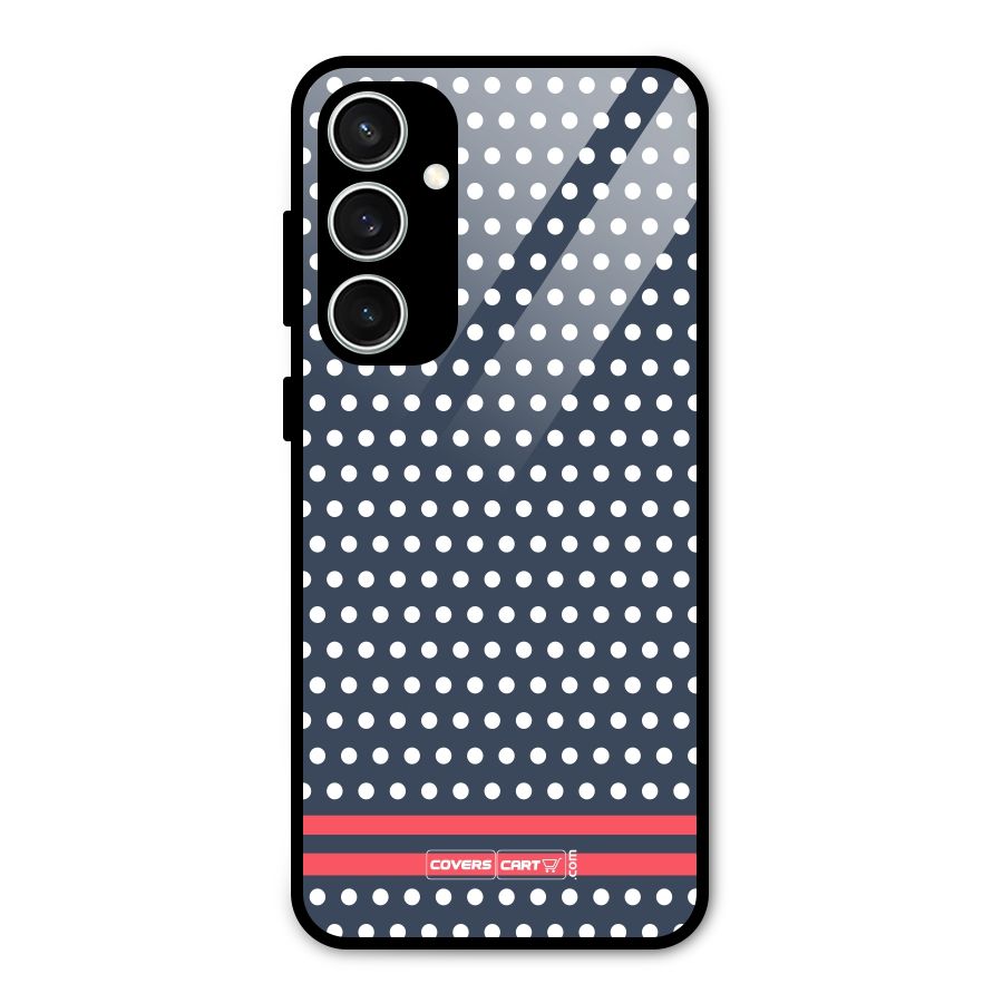 Classic Polka Dots Glass Back Case for Galaxy S23 FE