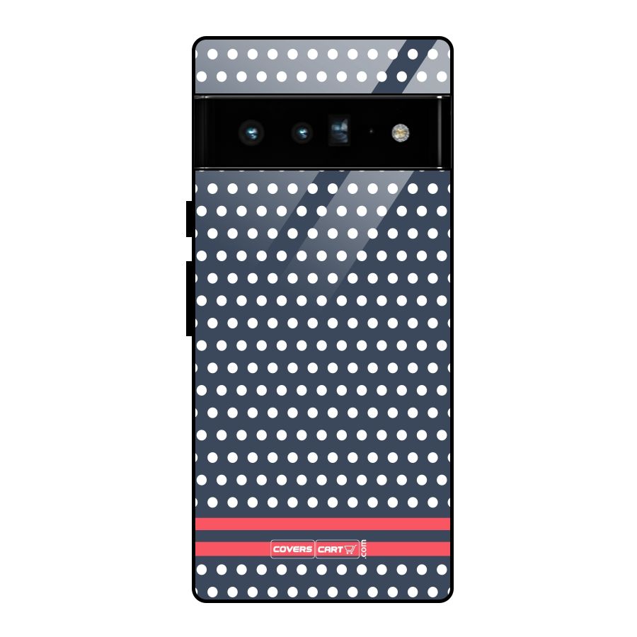 Classic Polka Dots Glass Back Case for Google Pixel 6 Pro