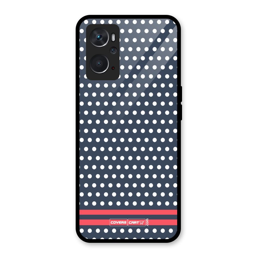 Classic Polka Dots Glass Back Case for Oppo K10 4G