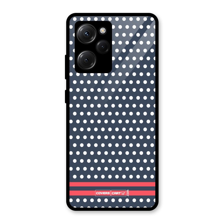 Classic Polka Dots Glass Back Case for Poco X5 Pro