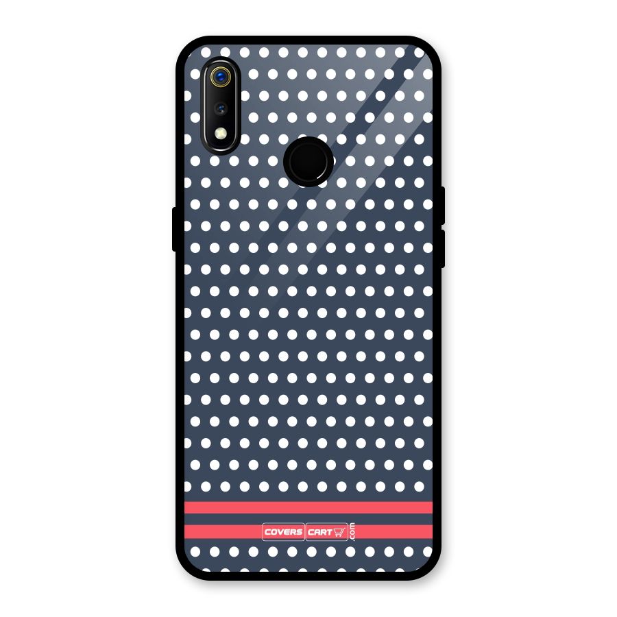 Classic Polka Dots Glass Back Case for Realme 3i
