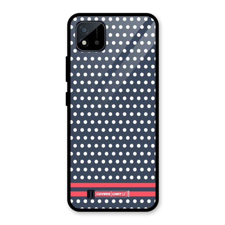 Classic Polka Dots Glass Back Case for Realme C11 2021