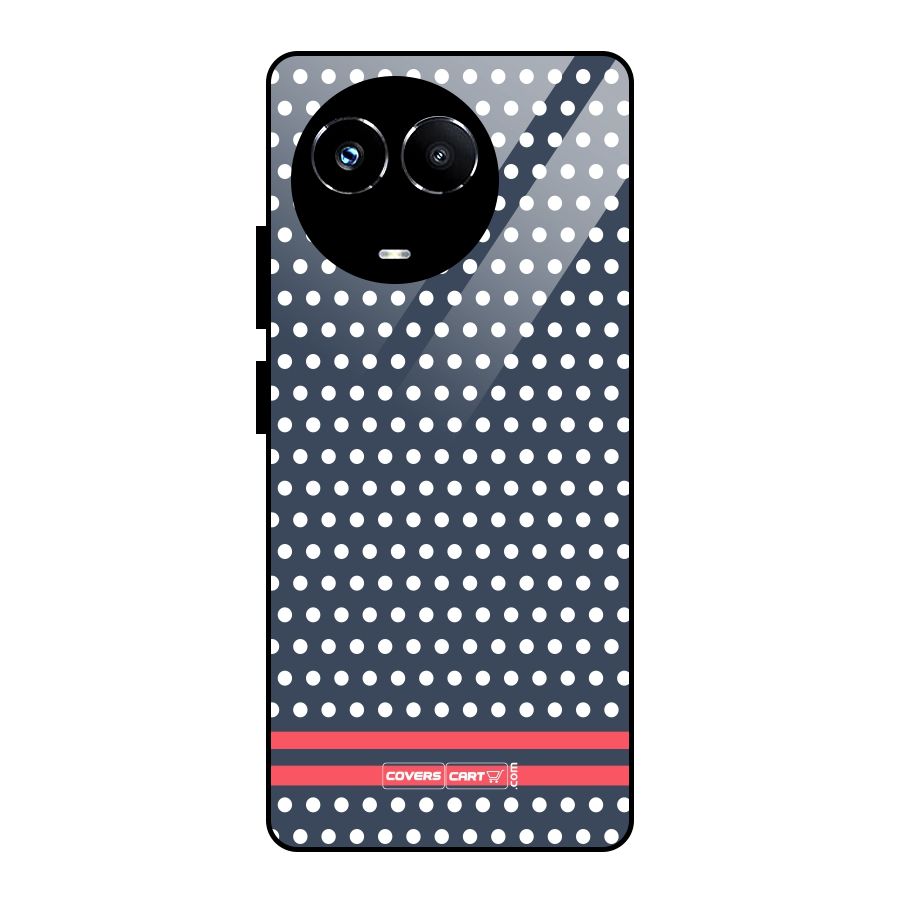 Classic Polka Dots Glass Back Case for Realme Narzo 60X