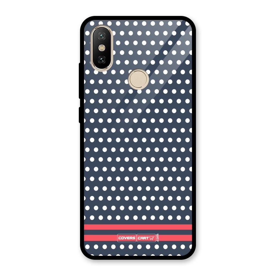Classic Polka Dots Glass Back Case for Redmi A2