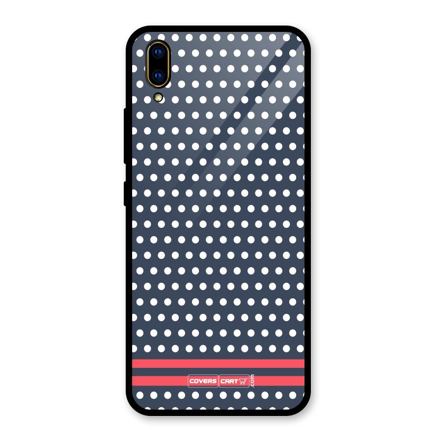 Classic Polka Dots Glass Back Case for Vivo V11 Pro