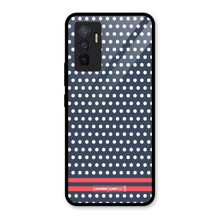 Classic Polka Dots Glass Back Case for Vivo V23e