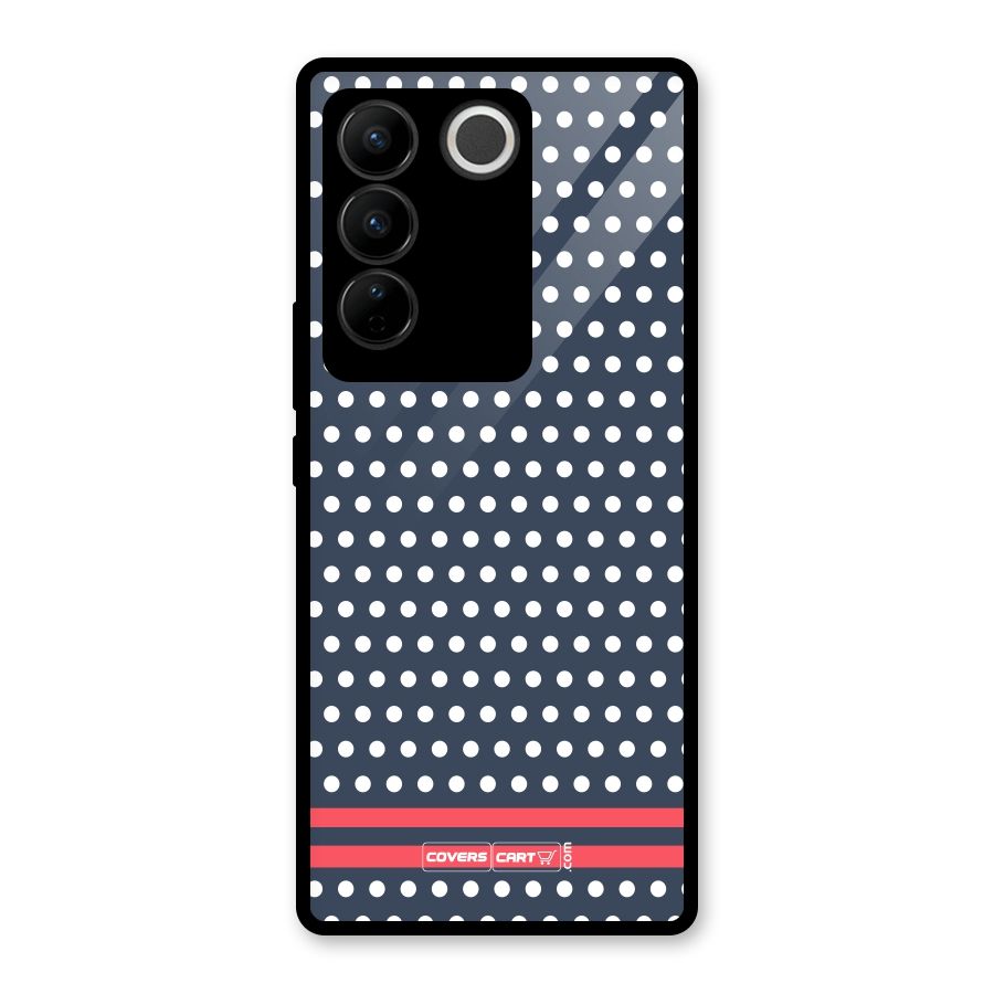 Classic Polka Dots Glass Back Case for Vivo V27