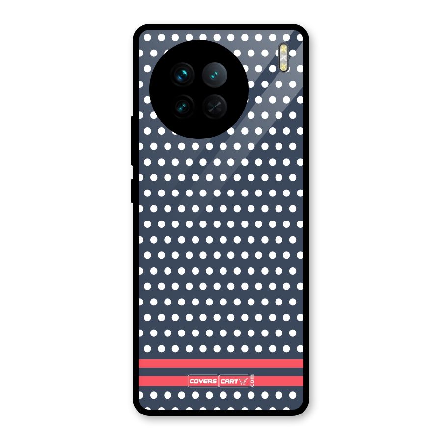 Classic Polka Dots Glass Back Case for Vivo X90