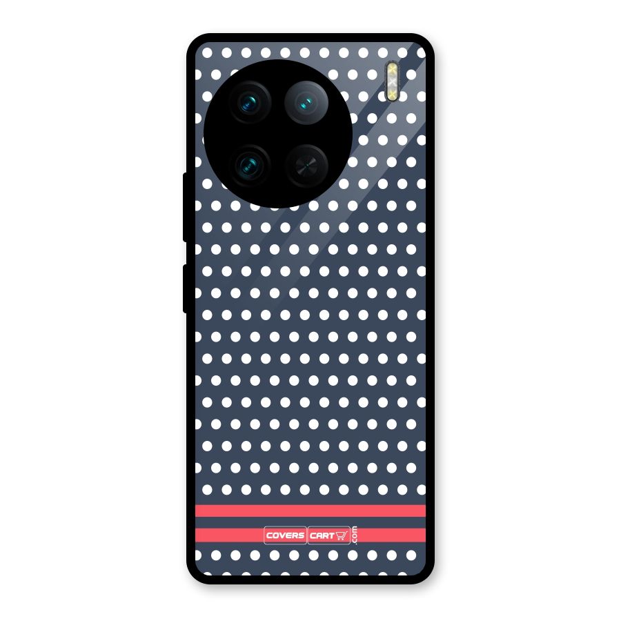 Classic Polka Dots Glass Back Case for Vivo X90 Pro