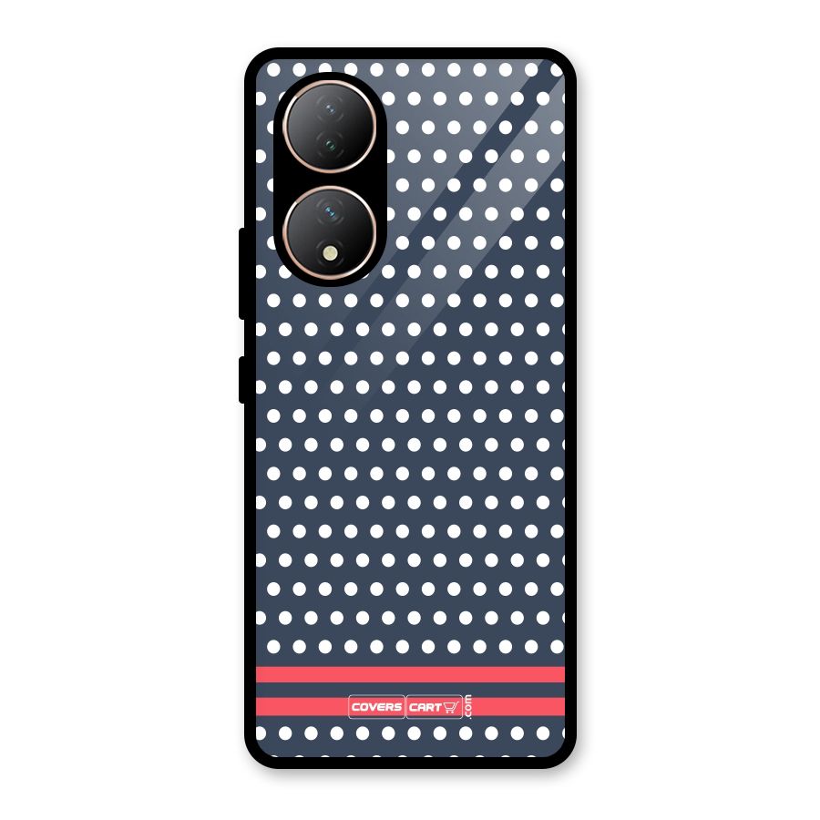 Classic Polka Dots Glass Back Case for Vivo Y100A