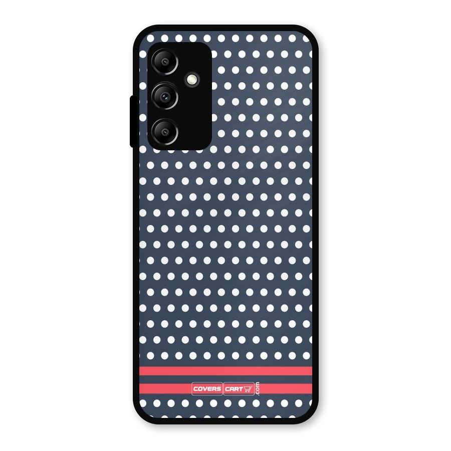 Classic Polka Dots Metal Back Case for Galaxy A14 5G