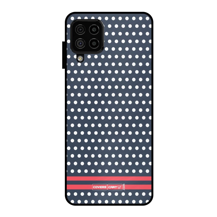 Classic Polka Dots Metal Back Case for Galaxy A22 4G