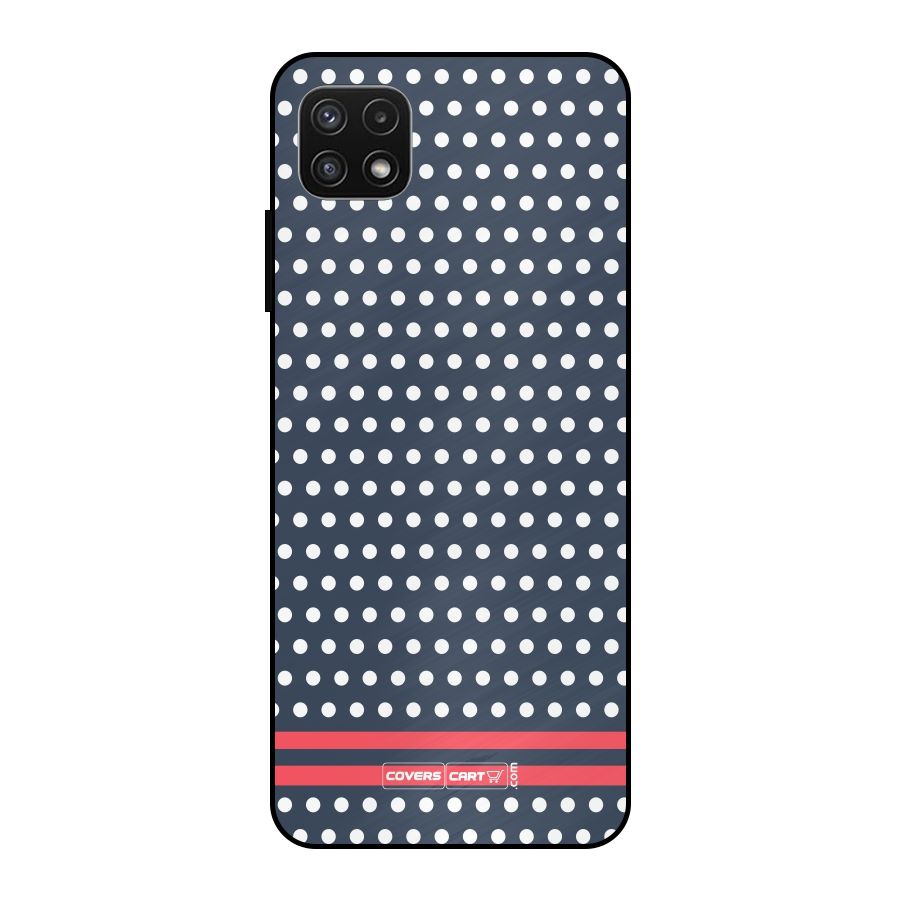 Classic Polka Dots Metal Back Case for Galaxy A22 5G