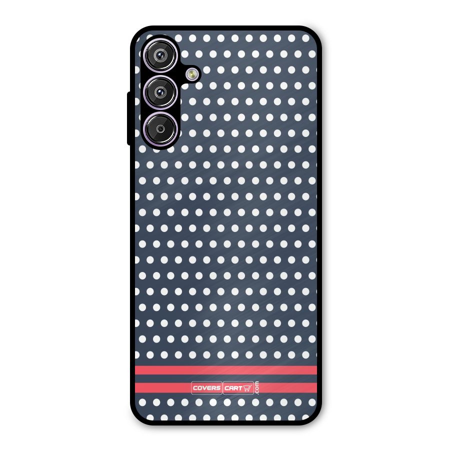 Classic Polka Dots Metal Back Case for Galaxy M15