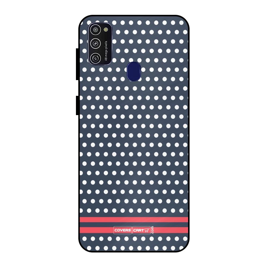 Classic Polka Dots Metal Back Case for Galaxy M21
