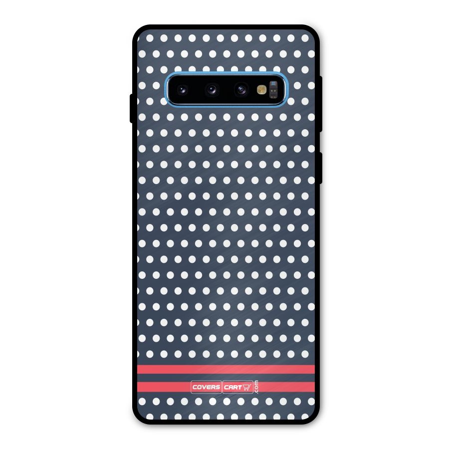Classic Polka Dots Metal Back Case for Galaxy S10