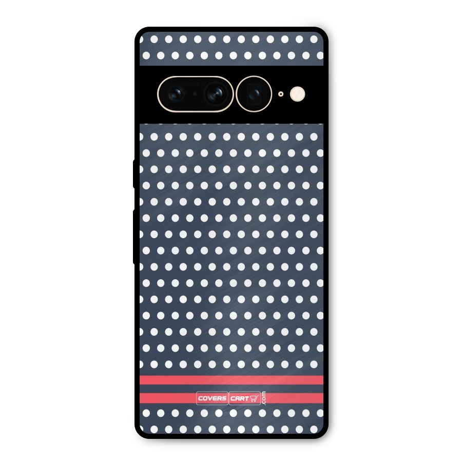 Classic Polka Dots Metal Back Case for Google Pixel 7 Pro