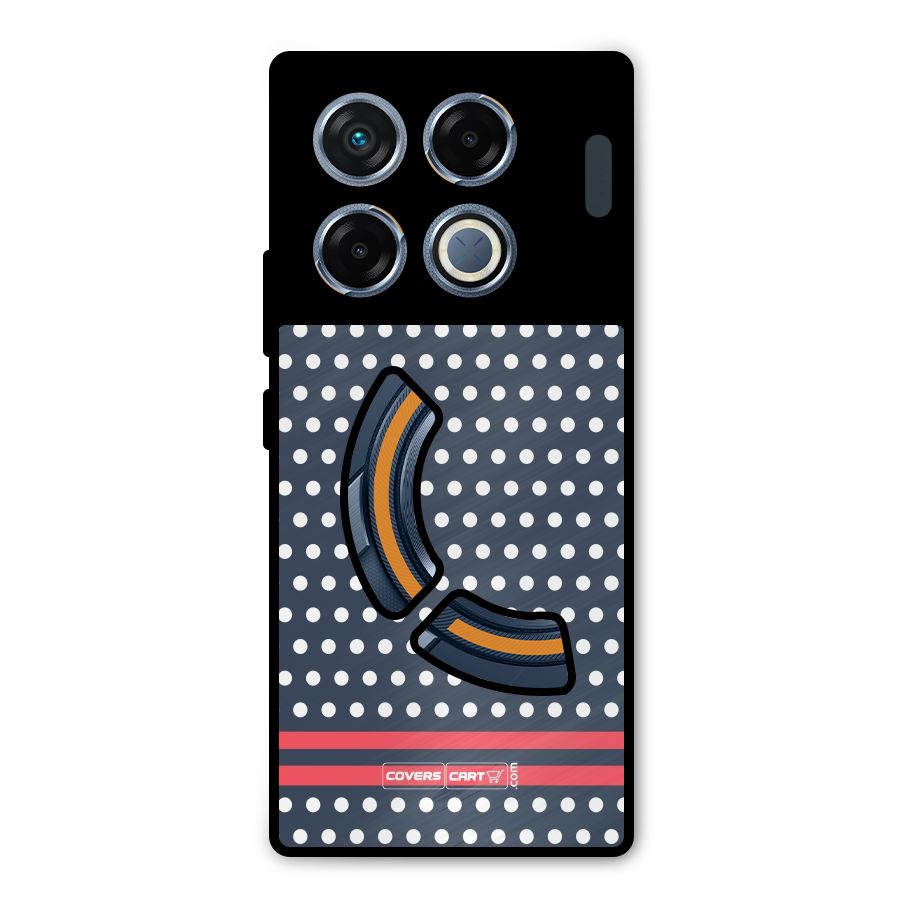 Classic Polka Dots Metal Back Case for Infinix GT 20 Pro