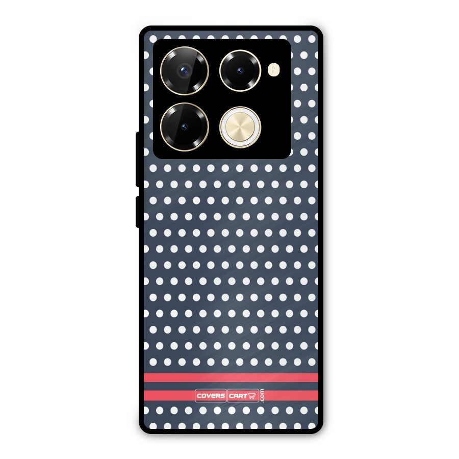 Classic Polka Dots Metal Back Case for Infinix Note 40 Pro Plus