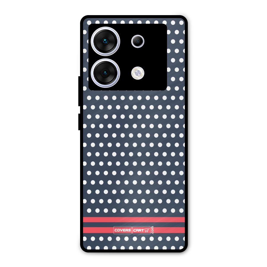 Classic Polka Dots Metal Back Case for Infinix Zero 30 5G