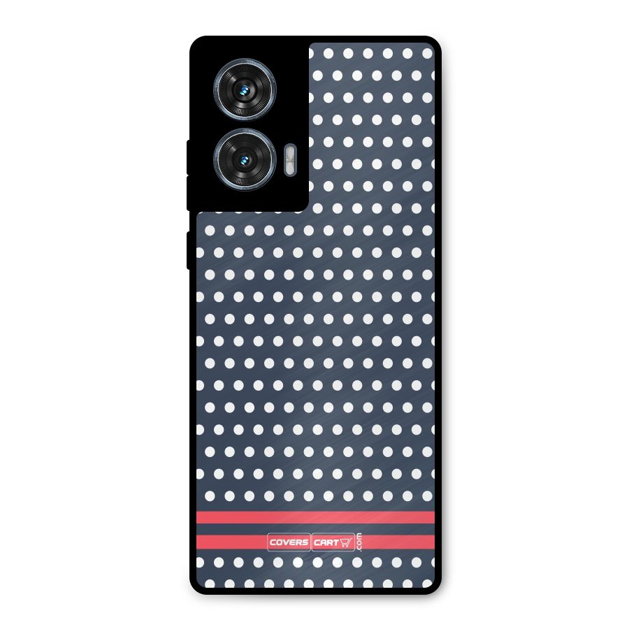 Classic Polka Dots Metal Back Case for Motorola Edge 50 Fusion